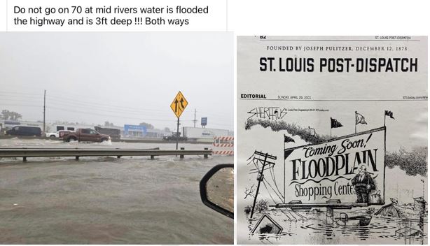 INTERSTATE 70 AT ST. PETERS FLOODS AGAIN