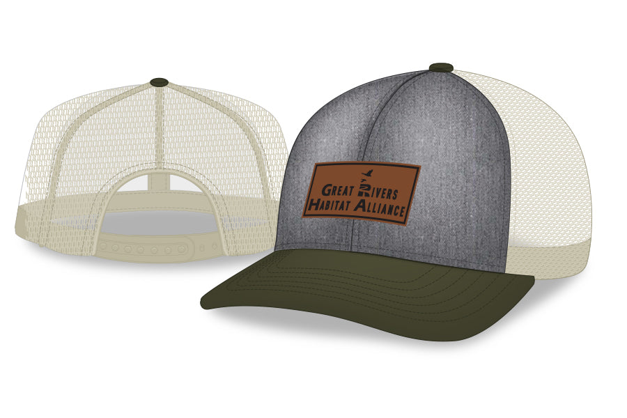 Grey-Loden Poly/Cotton Mesh Back Cap