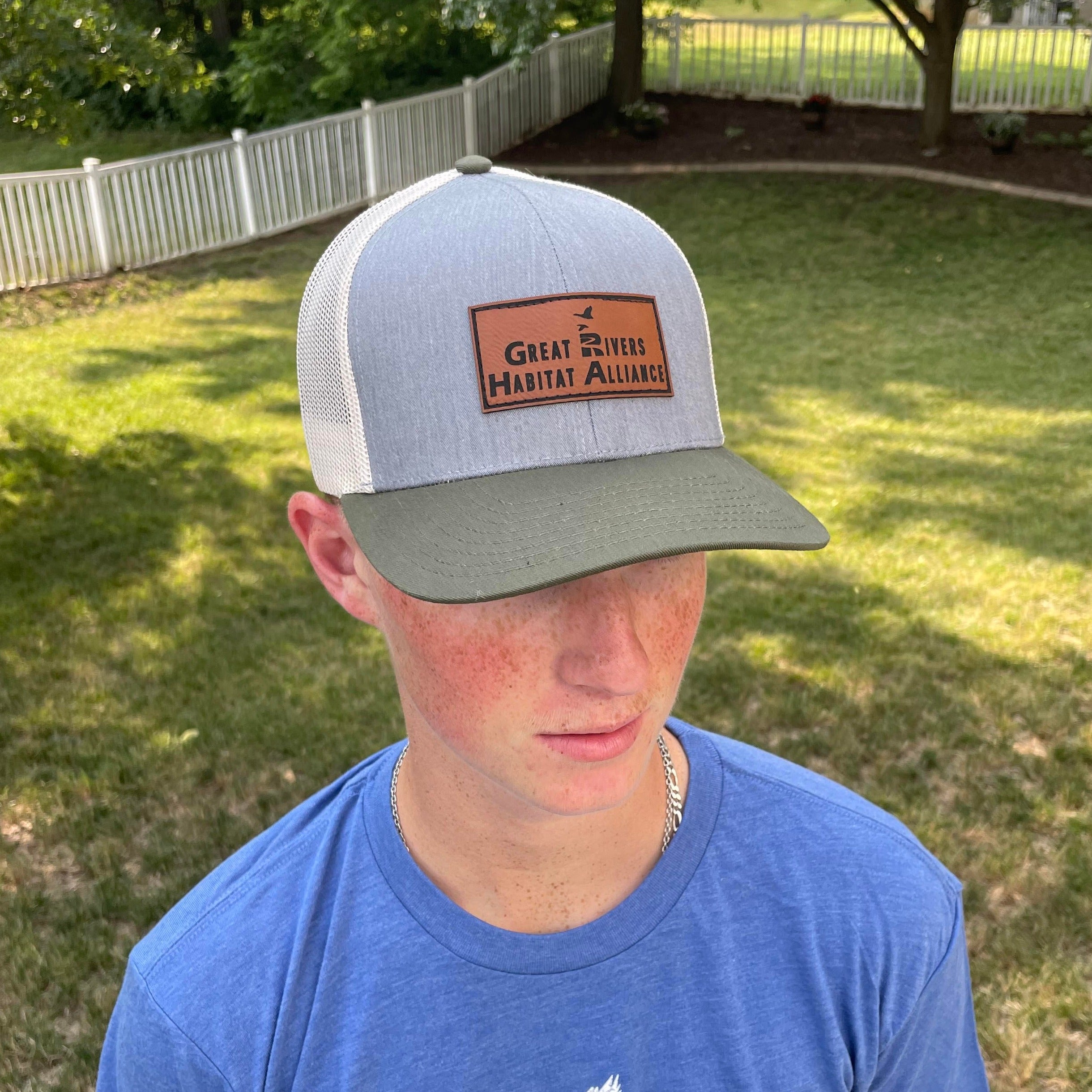 Grey-Loden Poly/Cotton Mesh Back Cap